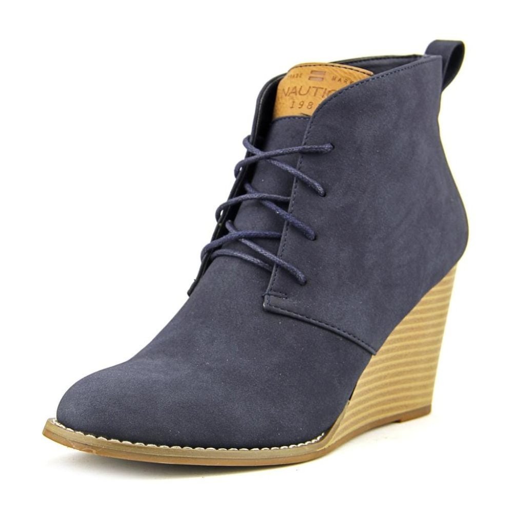 Nautica | Waterline Navy Blue Pull Tab Wedge Shoes